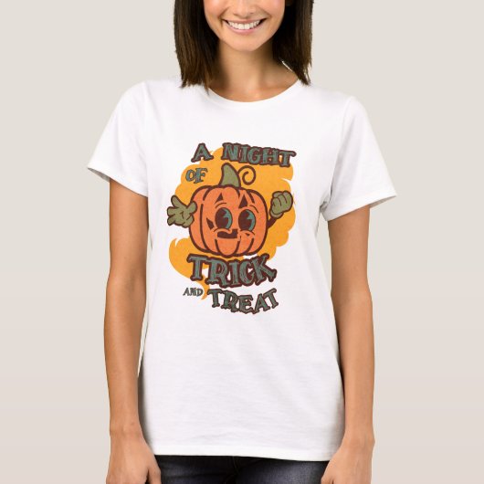 ハロウィーンのカボチャ Tシャツ (正面)