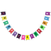 ハロウィーンのカラフル衣装パーティー・デ・ロス・ミュートス バンティングフラッグ (全)