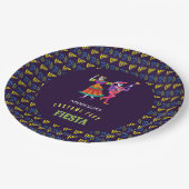 ハロウィーンのカラフル衣装パーティー・デ・ロス・ミュートス ペーパープレート (アングル)