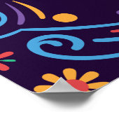 ハロウィーンのカラフル衣装パーティー・デ・ロス・ミュートス ポスター (角)