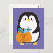 ハロウィーンのカワイペンギン –  ポストカード (正面/裏面)