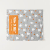 ハロウィーンのカーバつるナーのトランクまたは治療 タペストリー (正面(横))