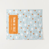 ハロウィーンのカーバつるナーのトランクまたは治療 タペストリー (正面(横))