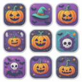 ハロウィーンのキャラクターアイコン🦇 シール (正面)