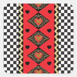 ハロウィーンのクイーンハートパーティー スクエアシール