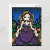 ハロウィーンのクイーン葉書 ポストカード (正面/裏面)