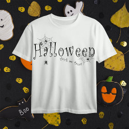 ハロウィーンのクモの巣とクモ Tシャツ