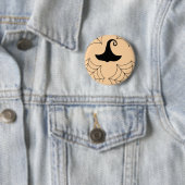 ハロウィーンのクモの巣の魔女の帽子バッジ 缶バッジ (インサイチュ)