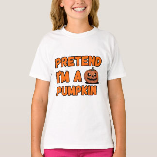ハロウィーンのクラシックなカボチャの面白いデザイン Tシャツ
