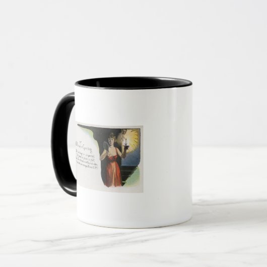 ハロウィーンのグリーティングウーマンとキャンドル マグカップ (正面左)