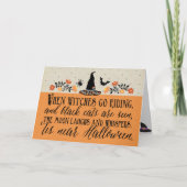 ハロウィーンのグリーティングカードの近くに カード (正面)