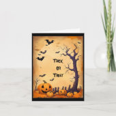 ハロウィーンのグリーティングカードをトリックまたは扱う カード (正面)
