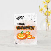 ハロウィーンのグリーティングカード – かわいいコレ不気味クション カード (黄色い花)