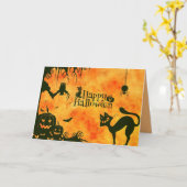 ハロウィーンのグリーティングカード カード (黄色い花)