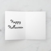 ハロウィーンのグリーティングカード/可愛いスケルトン カード (内部)