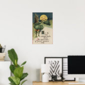 ハロウィーンのグリーティングキャベツ擬人化 ポスター (ホームオフィス)