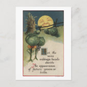 ハロウィーンのグリーティングキャベツ擬人化 ポストカード (正面)