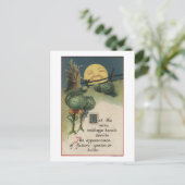 ハロウィーンのグリーティングキャベツ擬人化 ポストカード (スタンド正面)