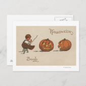 ハロウィーンのグリーティングブック ポストカード (正面/裏面)