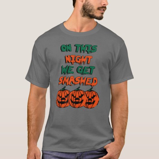 ハロウィーンのコスチュームおもしろいカボチャ Tシャツ (正面)