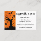 ハロウィーンのコスチュームショップをパーソナライズ 名刺 (裏面)