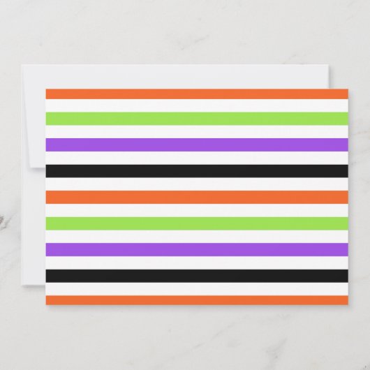 ハロウィーンのコスチュームパーティー写真のトリックまたはトリート 招待状 (裏面)