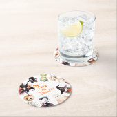 ハロウィーンのコスチュームパーティー ラウンドペーパーコースター (インサイチュ)