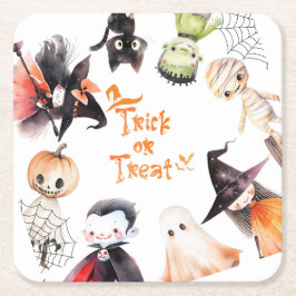 ハロウィーンのコスチュームパーティー ラウンドペーパーコースター