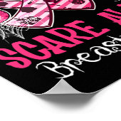 ハロウィーンのコスチューム・ブーが乳遠くにがん怖がり ポスター (角)