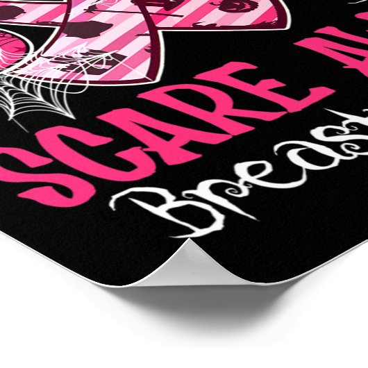 ハロウィーンのコスチューム・ブーが乳遠くにがん怖がり ポスター (角)