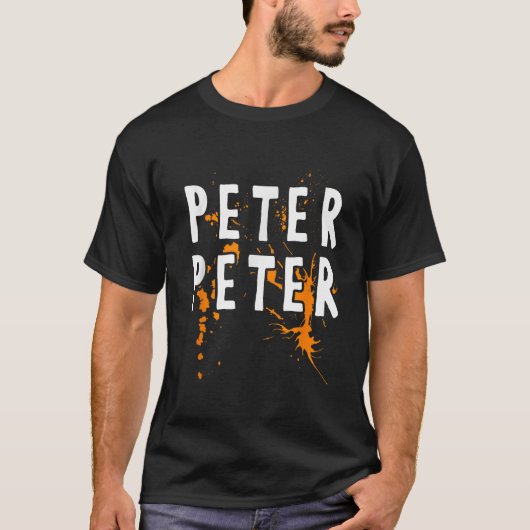 ハロウィーンのコスチュームPeter Pumpkin Eater Splash TShir Tシャツ (正面)
