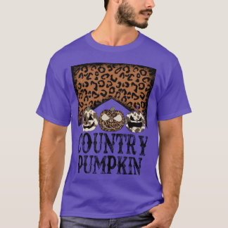 ハロウィーンのコントリーカボチャの女の子 Tシャツ