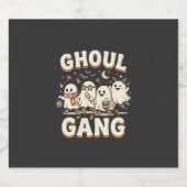 ハロウィーンのゴーストギャング スパークリングワインラベル (シングルラベル)