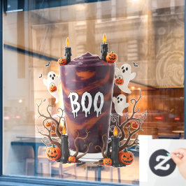 ハロウィーンのゴーストパーティー楽しいスプーキーな装飾 ウィンドウサイン