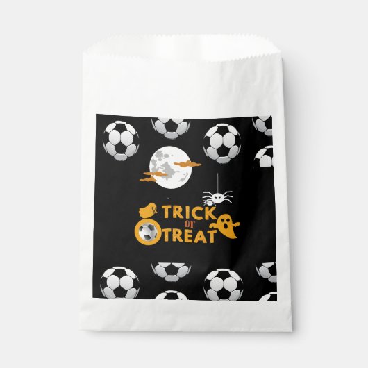 ハロウィーンのサッカーボール幽霊スパイダートリックトリート フェイバーバッグ (正面)