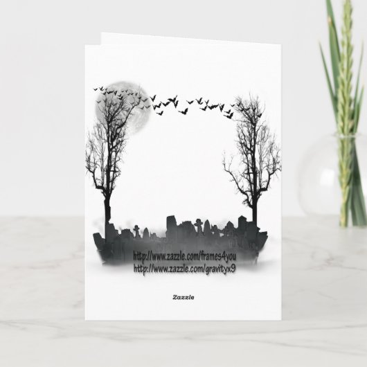 ハロウィーンのシーンフォトフレーム カード (裏面)