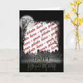 ハロウィーンのシーンフォトフレーム カード (黄色い花)