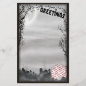 ハロウィーンのシーンフォトフレーム 便箋 (正面)