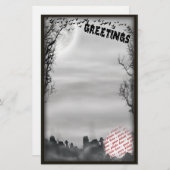 ハロウィーンのシーンフォトフレーム 便箋 (正面/裏面)