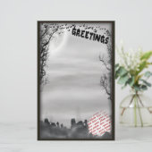 ハロウィーンのシーンフォトフレーム 便箋 (スタンド正面)