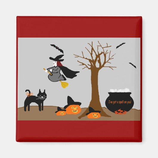 ハロウィーンのシーンマグネット マグネット (正面)
