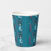 ハロウィーンのシーン飛んでいる、魔女ラズベリーピンクの木 紙コップ (右)