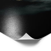 ハロウィーンのシーン。幽霊のよく出る墓地の家。 フォトプリント            (角)