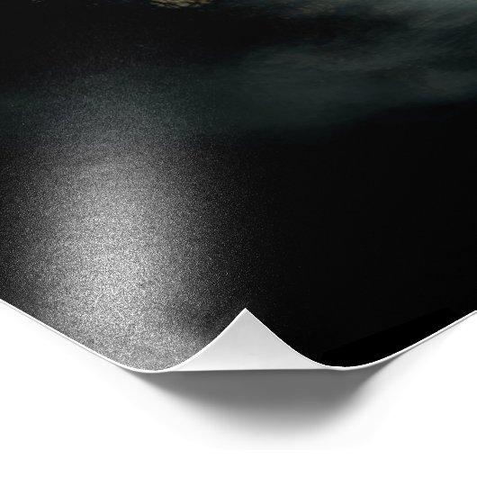 ハロウィーンのシーン。幽霊のよく出る墓地の家。 フォトプリント            (角)