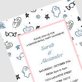 ハロウィーンのジェンダーの発表の招待10月のパターン 招待状