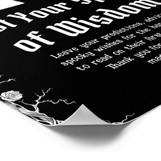 ハロウィーンのスケルトンが知恵のサインの呪文をキャスト ポスター (角)