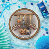 ハロウィーンのスケルトンのトリックまたは治療 ペーパープレート (パーティー)