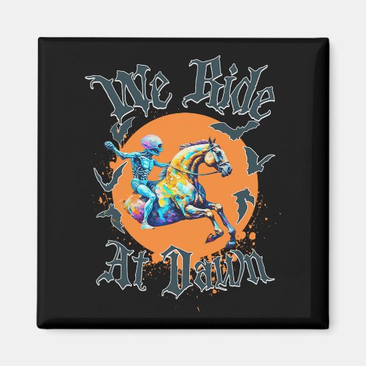 ハロウィーンのスケルトンの衣装 マグネット (正面)