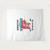 ハロウィーンのスケルトンを待っている タペストリー (正面(横))