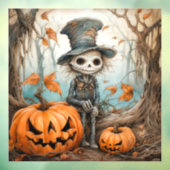 ハロウィーンのスケルトンウィンドウの固定 ウィンドウサイン (シート3)